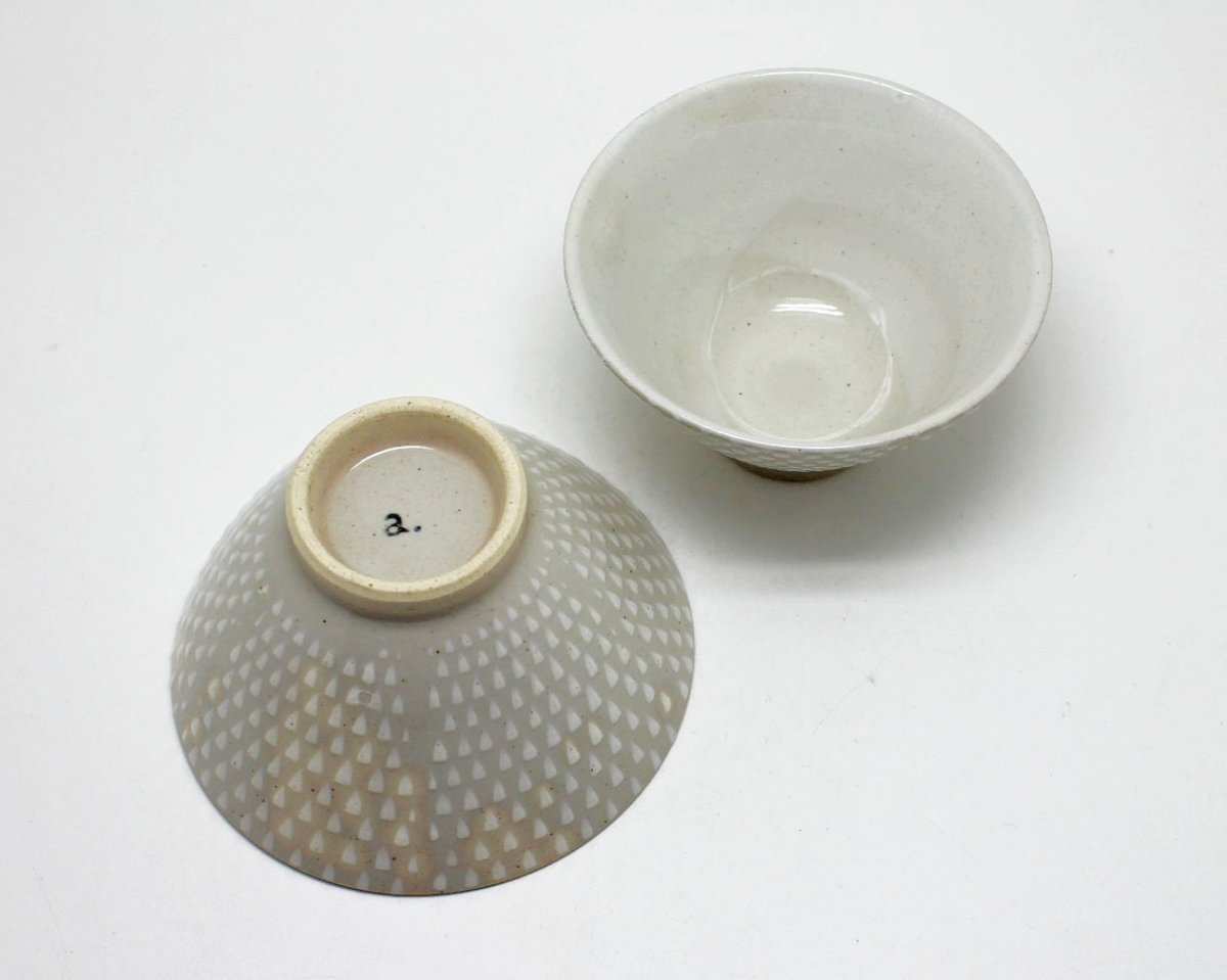 画像3: aiyu  ORIME 鹿の子・白 お茶碗 (3)