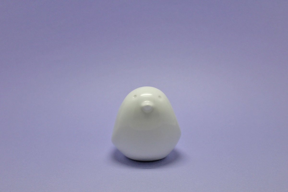 画像2: 白山陶器　 動物オーナメント　とりメス　白 (2)