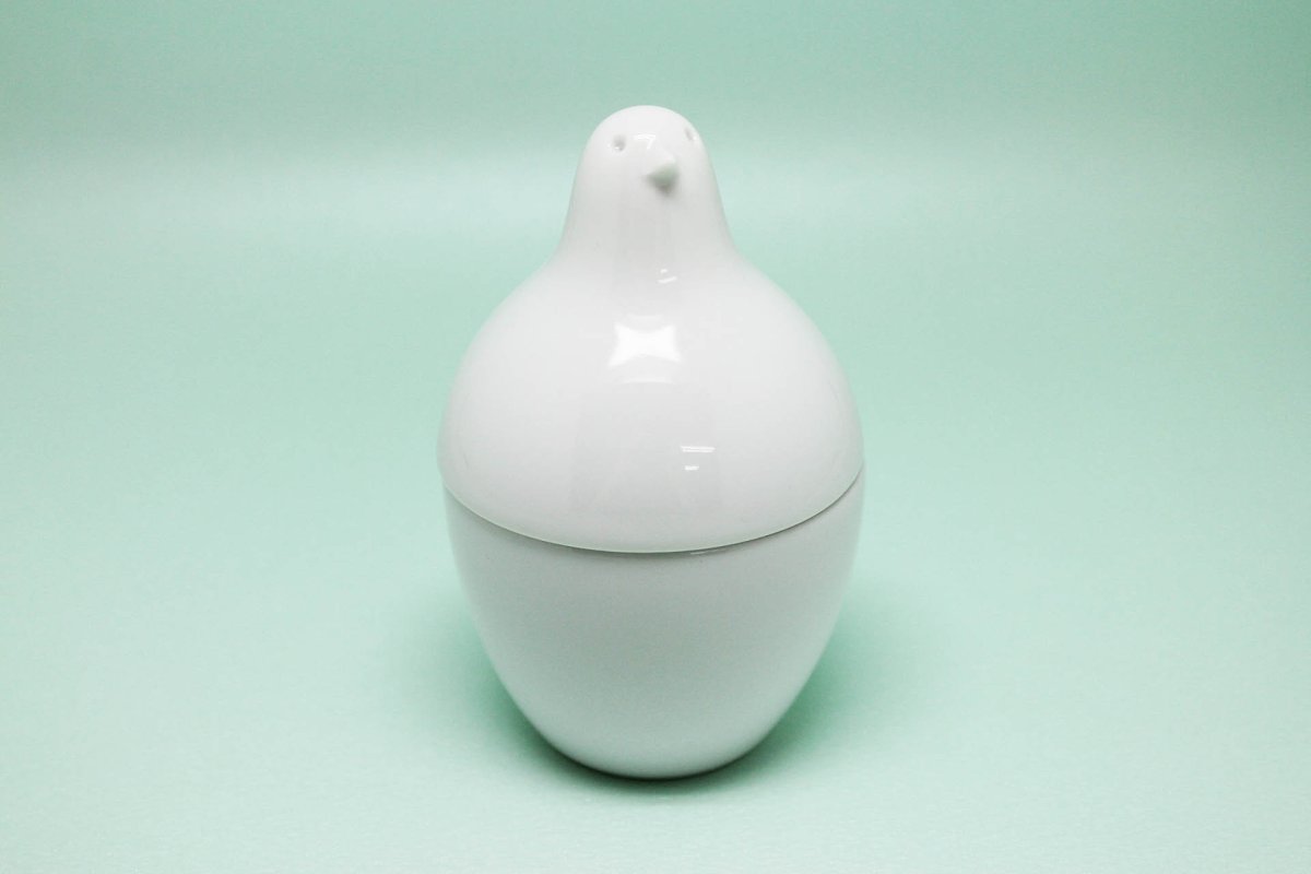 画像4: 白山陶器  とり型蓋付ようじ立て (4)