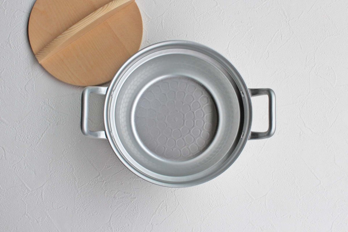 画像5: 北陸アルミニウム  段付鍋(木蓋付)  (5)