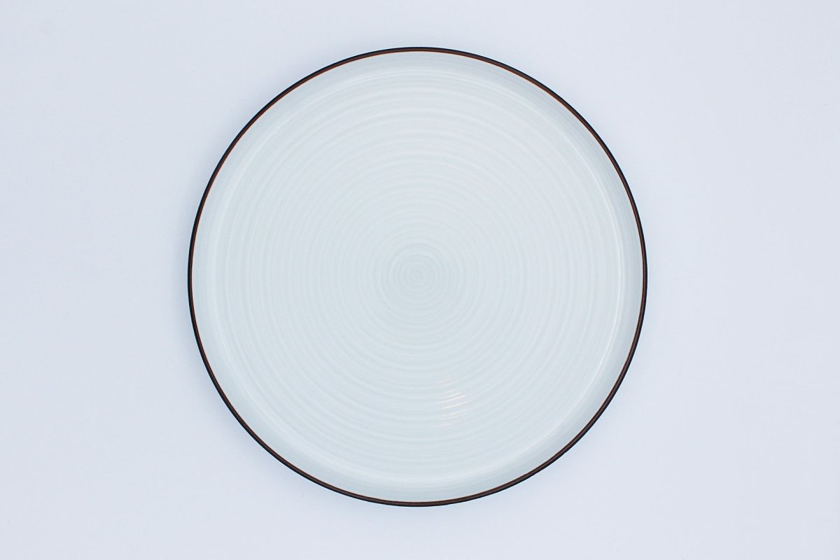 画像3: 白山陶器　 白磁千段 平皿8号 (3)