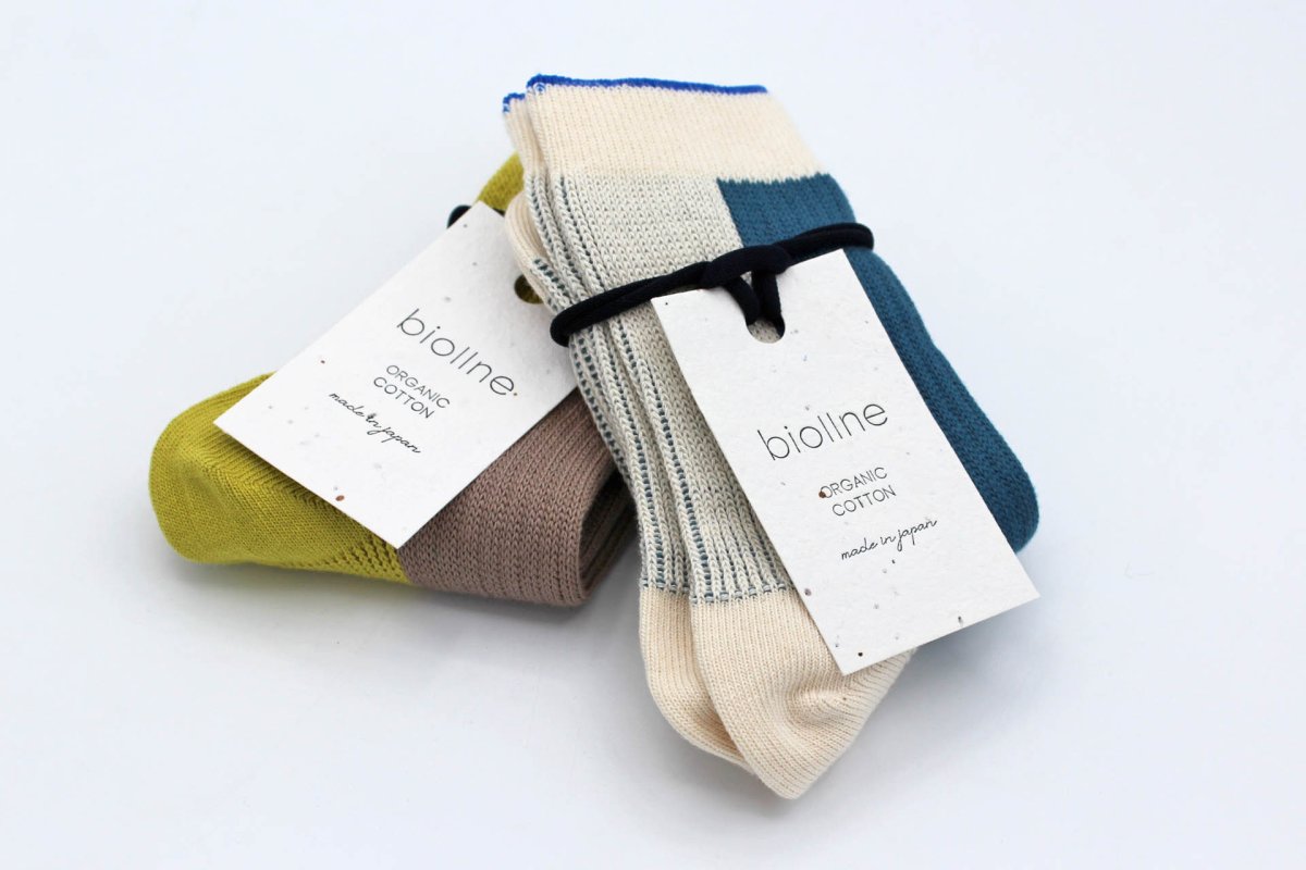 画像5: biollne　 ミドル丈ジャガードリブ編み配色ソックス (5)