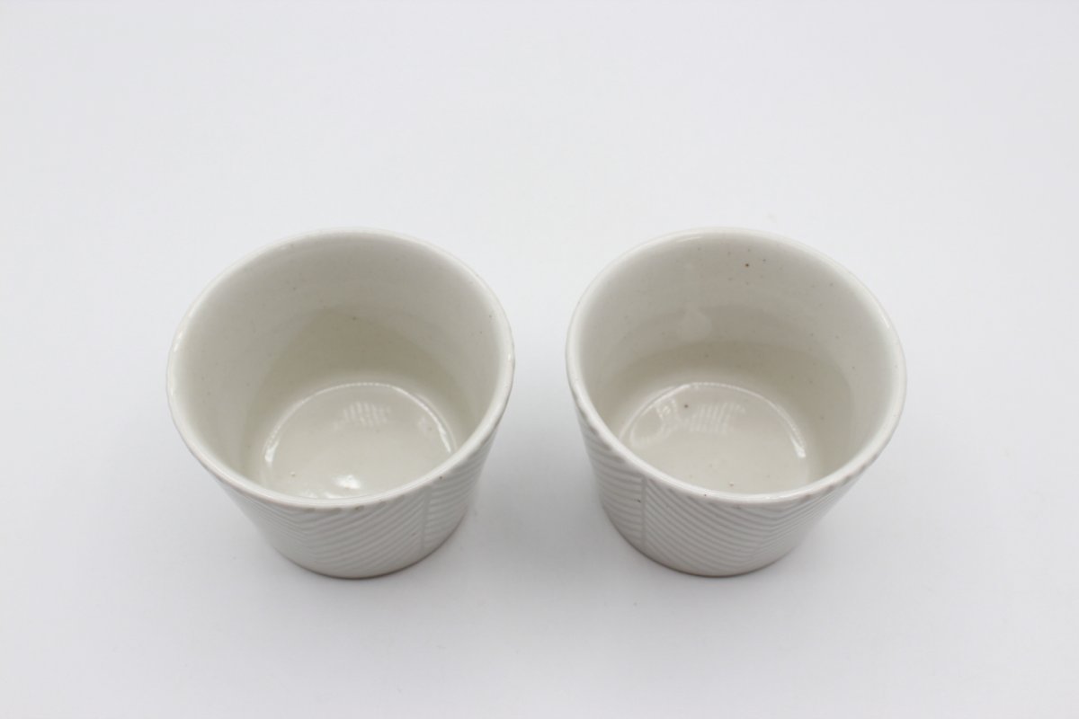 画像2: aiyu ORIME ヘリンボーン そば猪口 ホワイト (2)