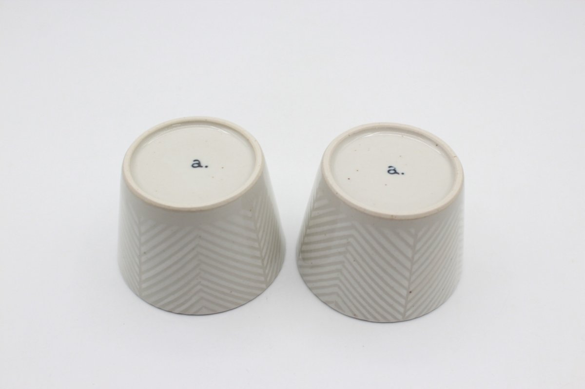 画像4: aiyu ORIME ヘリンボーン そば猪口 ホワイト (4)
