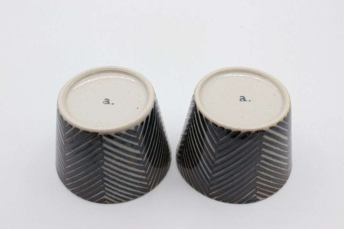 画像4: aiyu ORIME ヘリンボーン そば猪口 ブラウン (4)