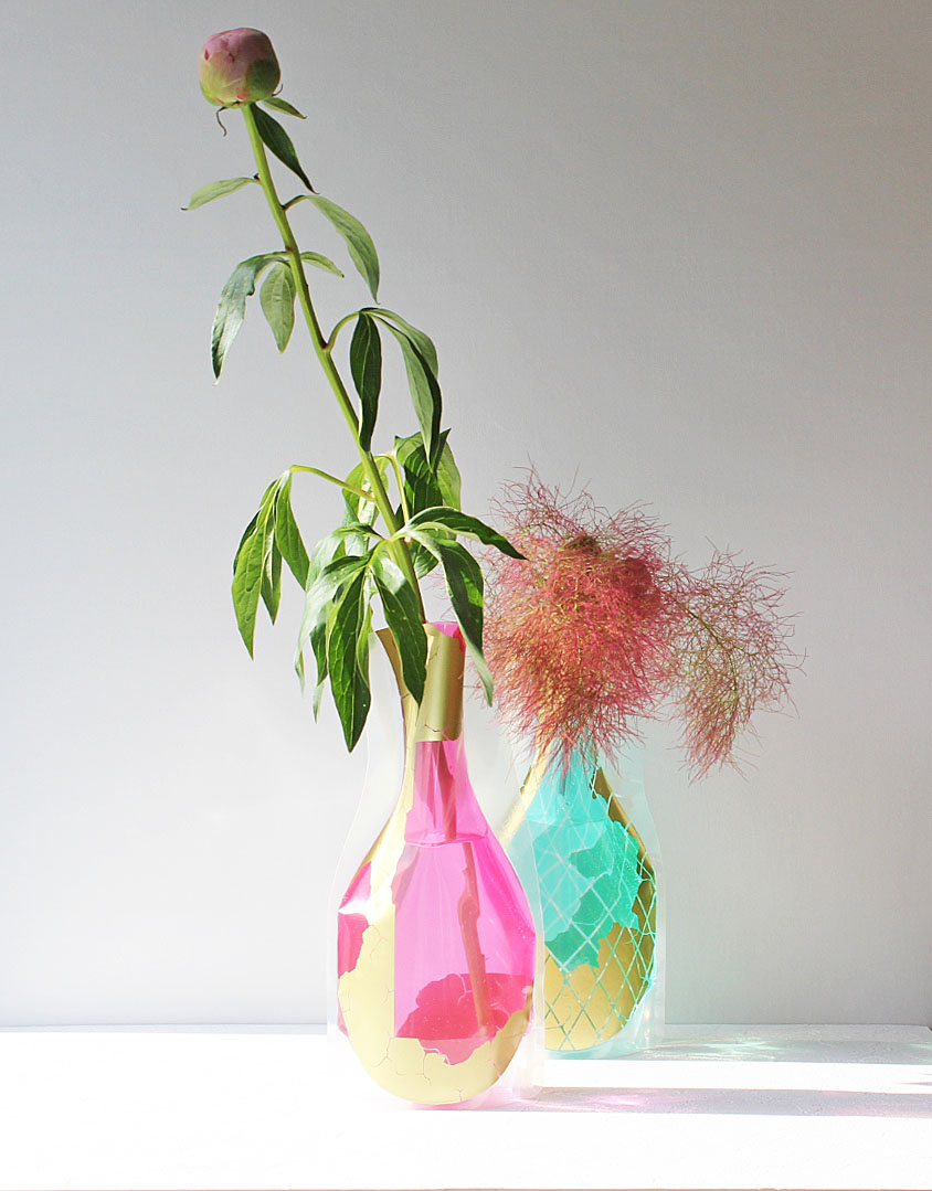 再再販！ Magicpro フラワー花瓶 Lサイズ 11.8インチ フェニックステールシェイプ 厚みのあるクリスタルガラス ホーム装飾 結 花瓶、花器 